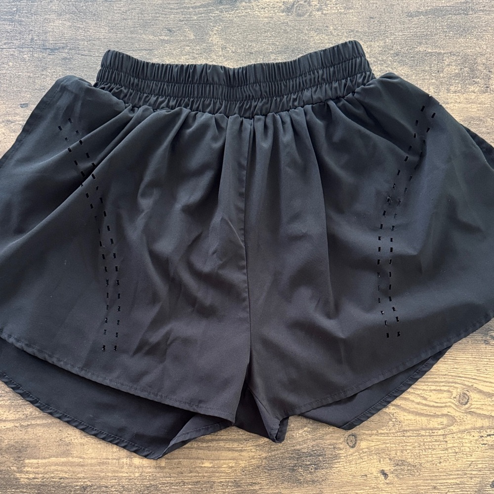 Black athletic shorts